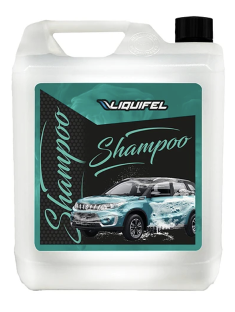 Shampoo para autos alcalino 5 litros Liquifel | Limpieza profunda y desengrase profesional